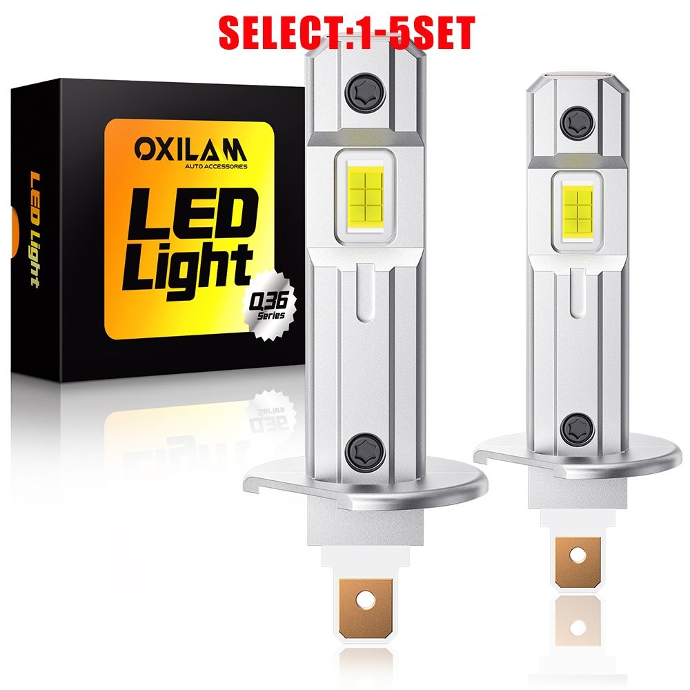 40000LM H1 OXILAM LED Headlight Bulbs High Low Beam 6500K Super Bright 2-10X