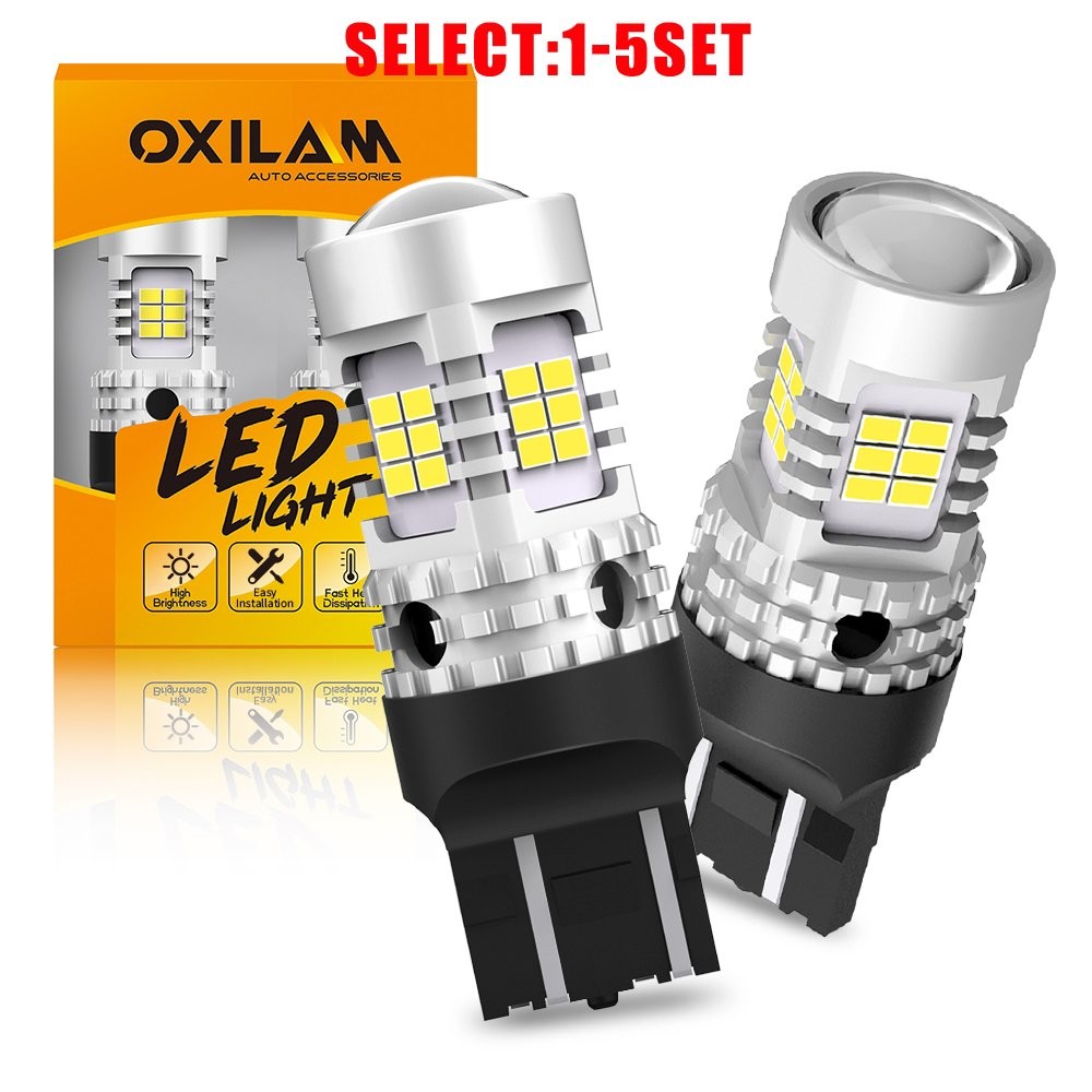 OXILAM 7444 LED DRL Light Bulbs White 6500K Super Bright 2400LM Upgrade 2-10X