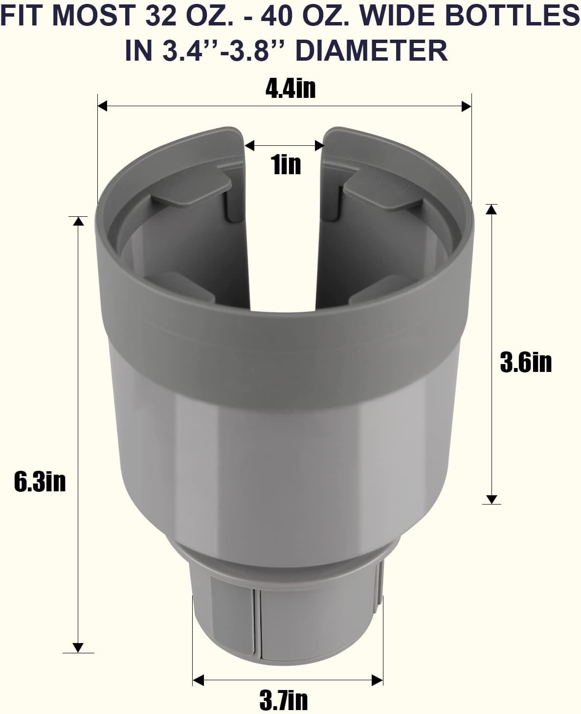 Car Cup Holder Expander Organizer with Adjustable Base, Compatible with 32/40