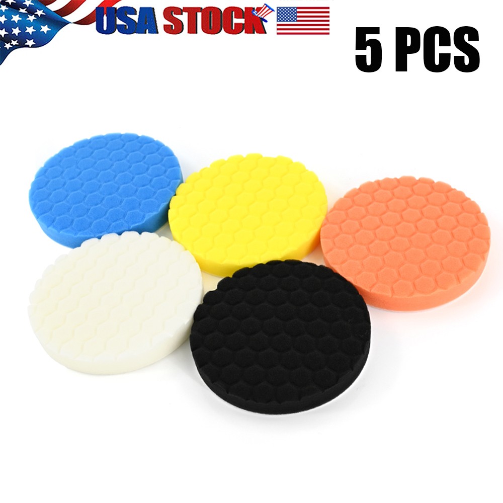5PCS Polishing Pad 6inch Car Polisher Foam Buffer Waxing Finishing Buffing Wheel