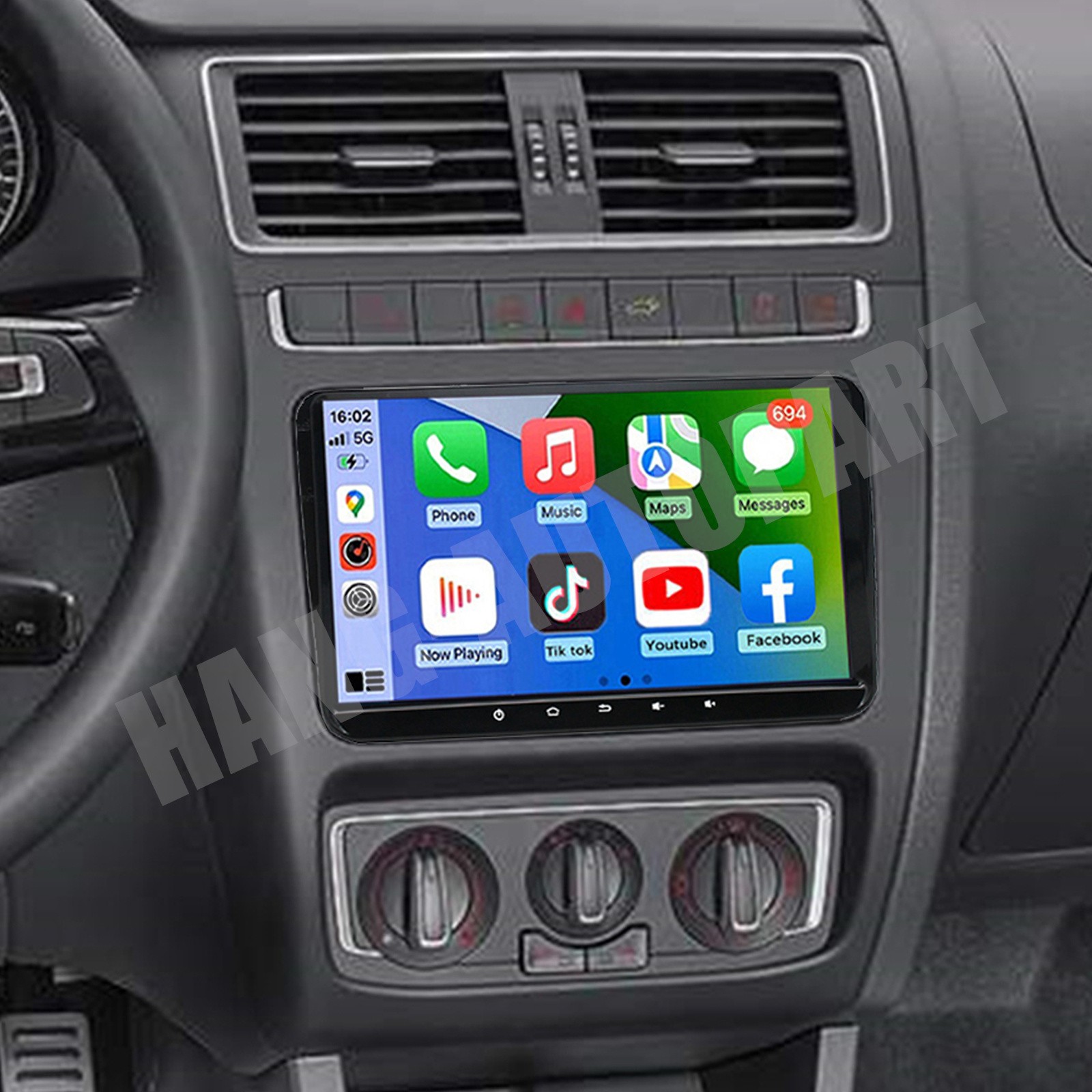 9” Android 13 Carplay Car Radio Stereo For VW CrossFox 2011-2017 GPS MP5 Player