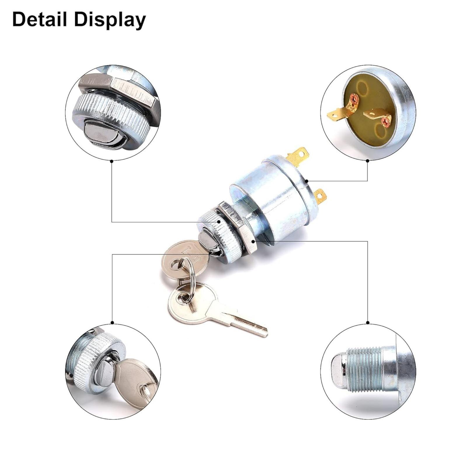 Metal+Plastic Ignition Switch 2-Terminal – Replacement for EZGO 1981+ Models