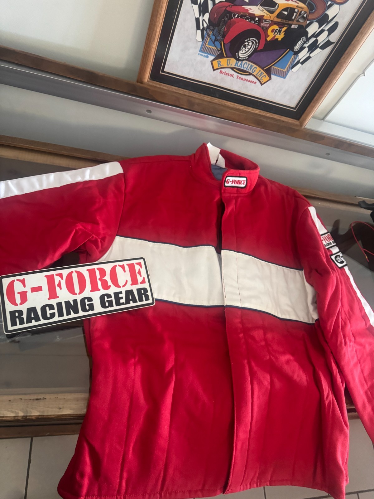 G-Force Racing Gear Jacket & Pants (Red + White) – Large Racing Suit