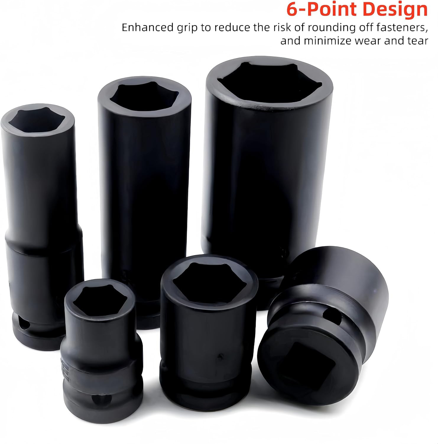 35pcs 1/2″ Inch Deep Impact Socket Set Drive 8-32mm Metric Garage Sae With Case