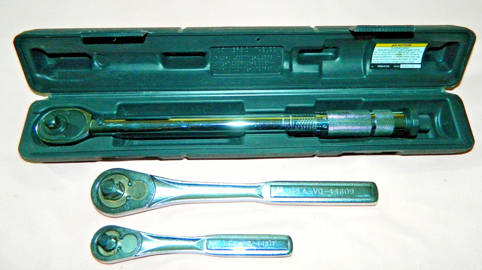 Craftsman Ratchet 1/2″ Drive 3/8″ Drive Pittsburgh Pro Click-Type Torque Wrench