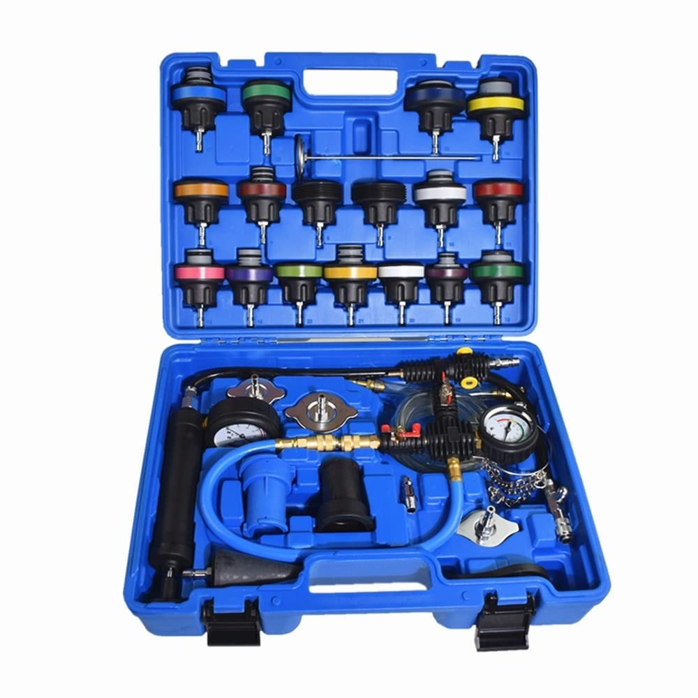 Radiator Coolant Pressure Tester Kit Vacuum Refill Leak Diagnostic Tool 28pc
