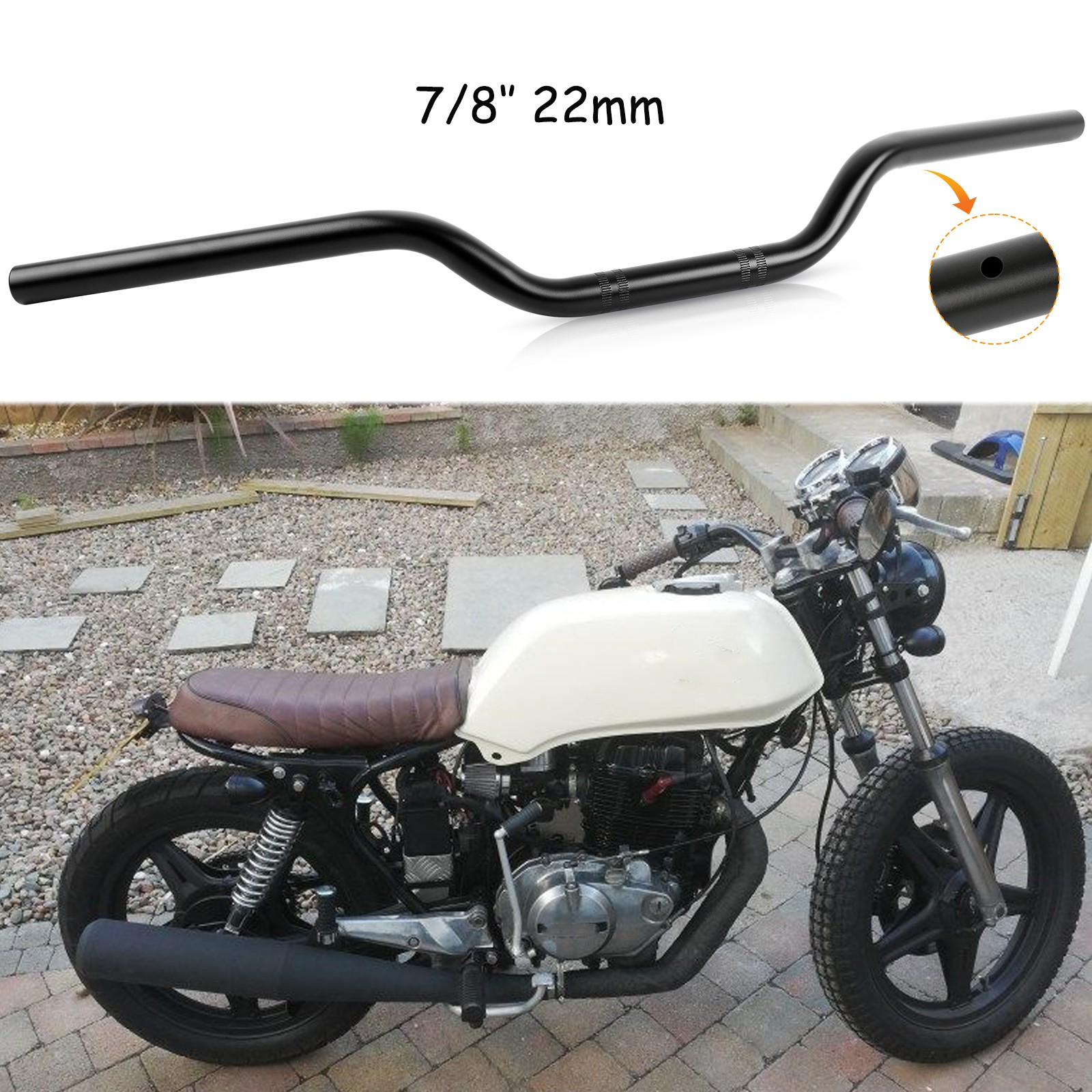 7/8″ 22mm Handlebar Tracker Drag Bar For Honda CB250 CB350 CB450 CB650 CB750