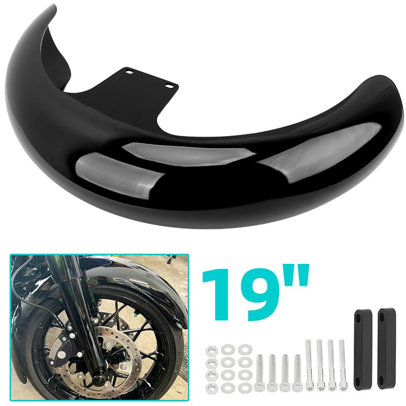 19″ Wheel Wrap Front Fender For Harley Touring CVO Road Street Glide Baggers