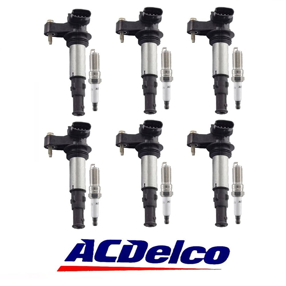 6 For 2009 Buick Enclave 3.6L V6 Ignition Coil & OEM Spark Plug
