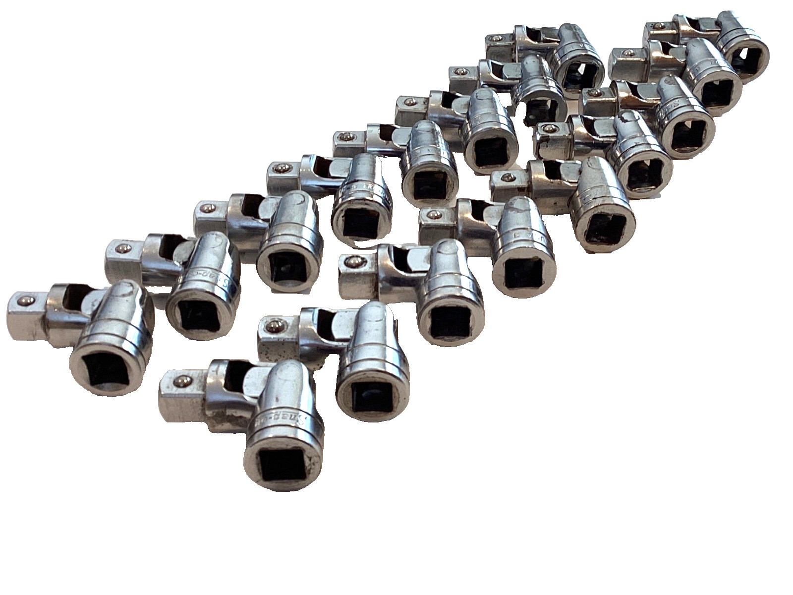 Snap On USA 1/2” Drive Universal Joint Chrome Swivel Socket Adapter 8L And S8