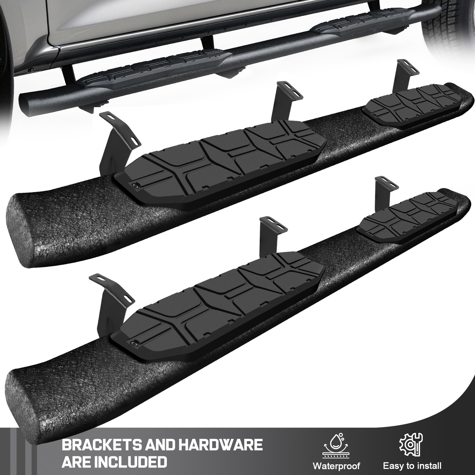 4.3″ Oval Tube Rail Bar Fit 2005-2023 Toyota Tacoma Double Cab Running Boards