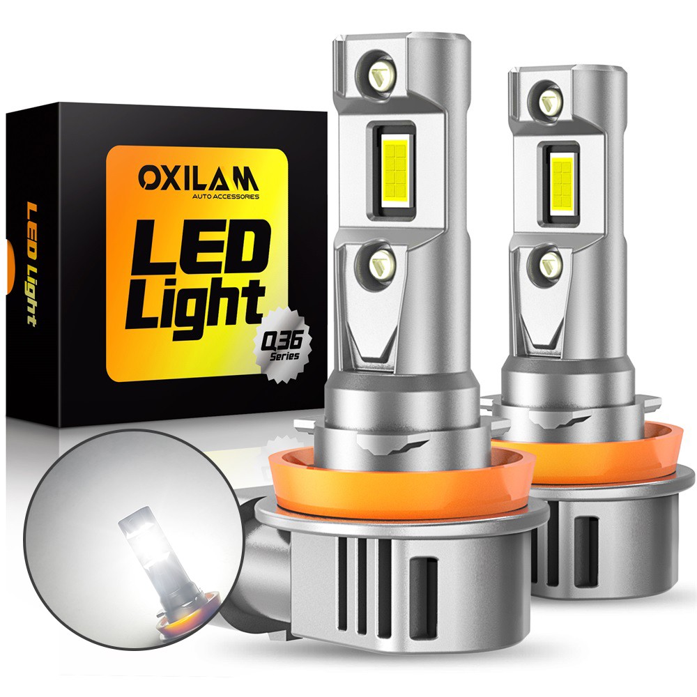 oxilam H8 H9 H11 LED Headlight Kit Combo Bulbs 6500K Bright White High Low Beam