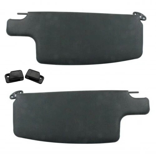 Empi Black Sun Visors & Clip for VW Bug/Beetle 1965-1977 Hard Top, 1973-1979 CV