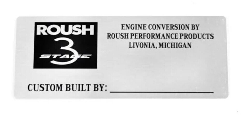 Jack Roush Performance Custom Build Emblem Badge Stainless Steel w Adhesive Back