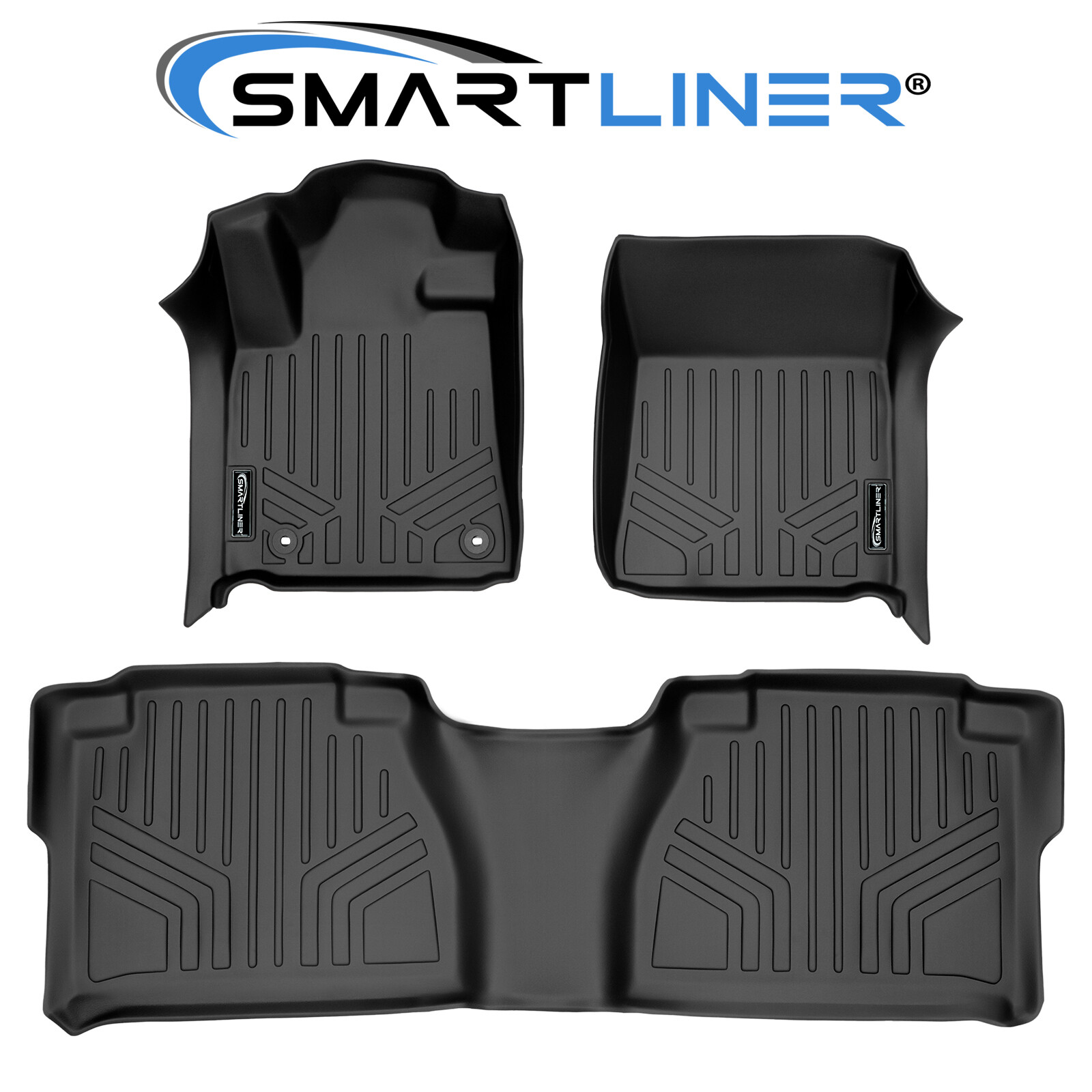SMARTLINER All Weather Custom Fit Floor Mats Liner for Tundra Double Cab?Black