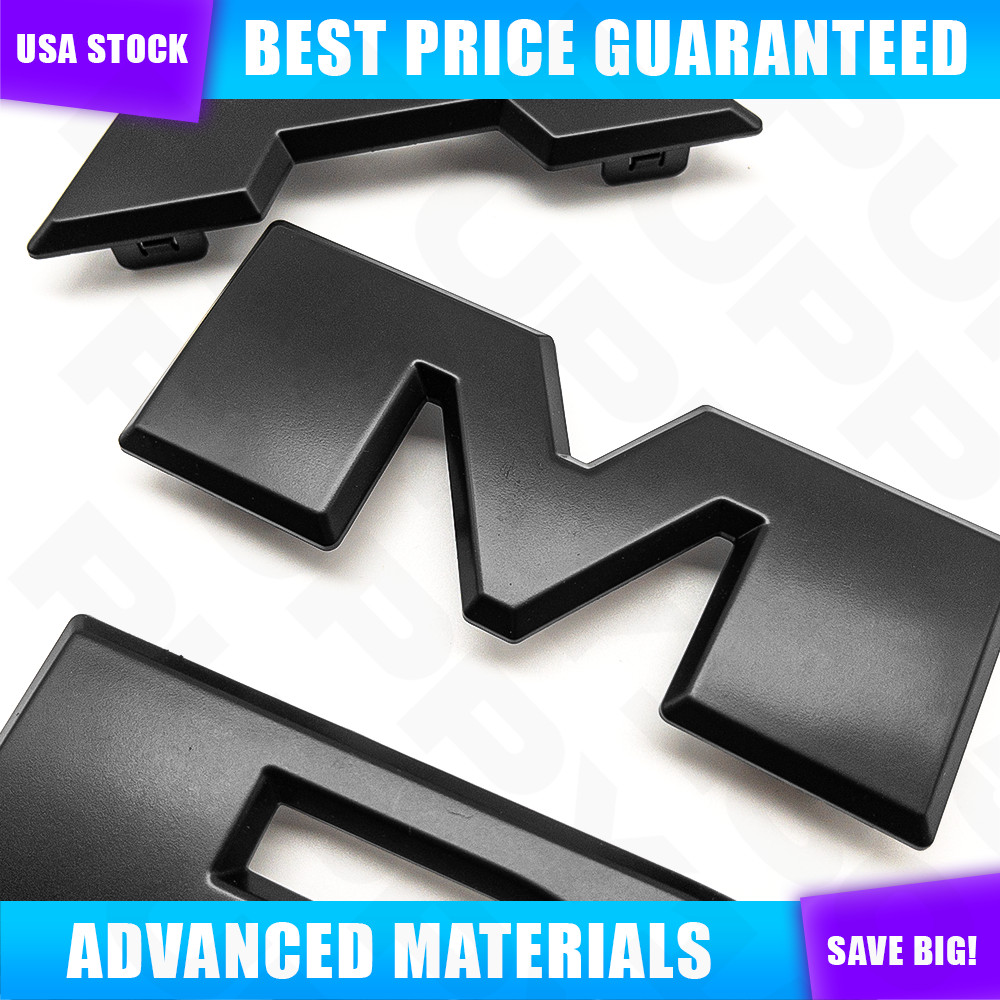 For 2019-2024 R-A-M 1500 Black Decal Front Grille Emblem Truck Badge 68311411AA