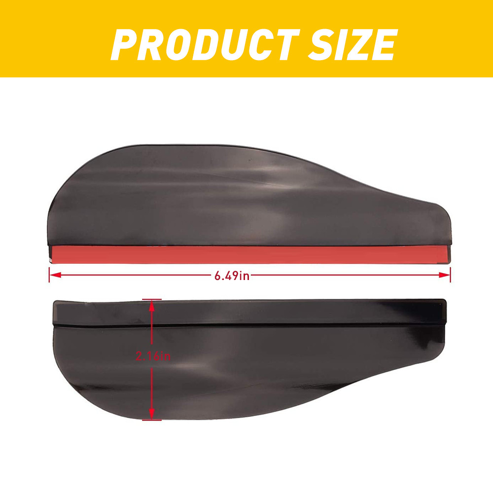 Black Rear View Side Mirror Rain Board Eyebrow Guard Sun Visor Car Accessories