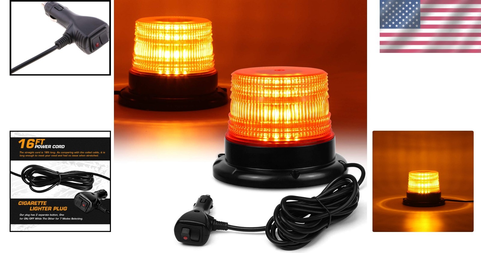 High Visibility LED Strobe Light with Durable Magnet & 50,000 Hours Lifespan