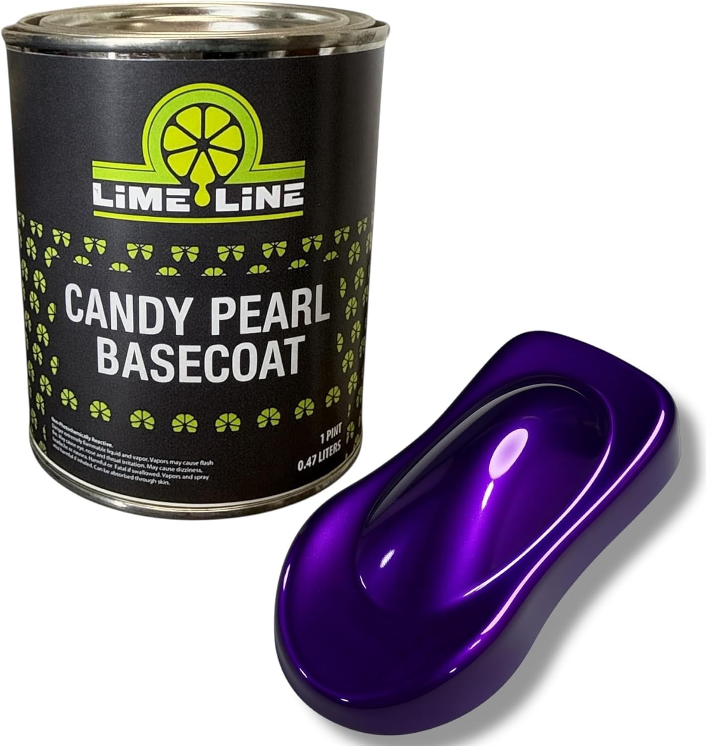 LiME LiNE Grimace Purple Candy Pearl Basecoat – Full Coverage Candy – 1 Pint