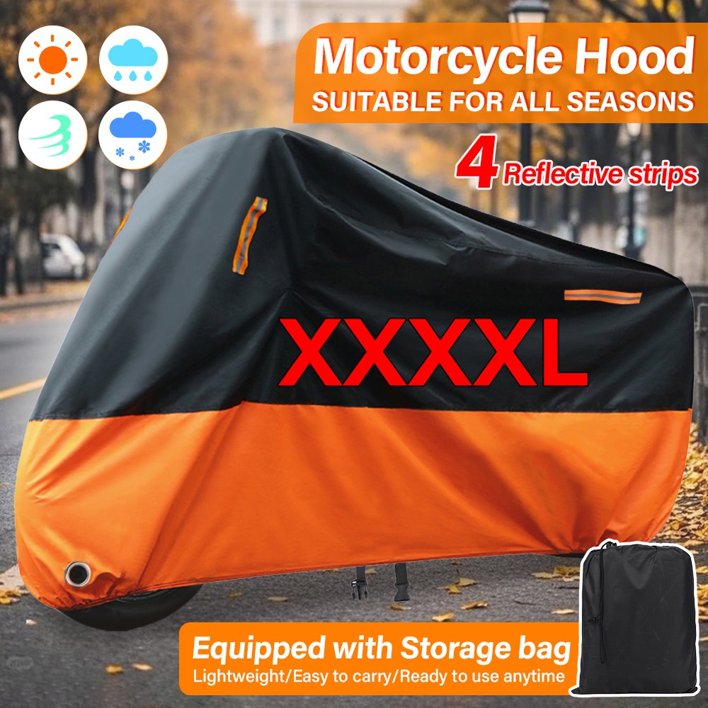 Motorcycle Cover Waterproof XXXXL Scooter Cover Outdoor Rain Dust Sun Protector
