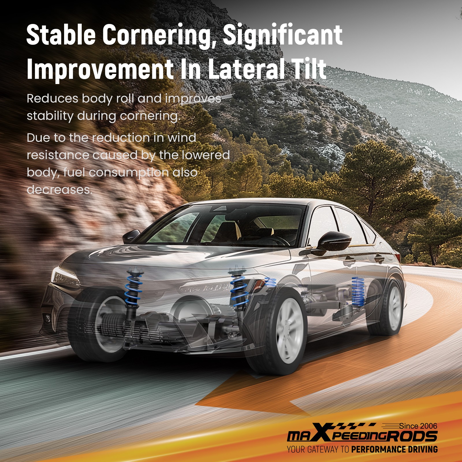 MaXpeedingrods Lowering Springs Kit For BMW 3 Series E36 316i 318i 323i 92-99