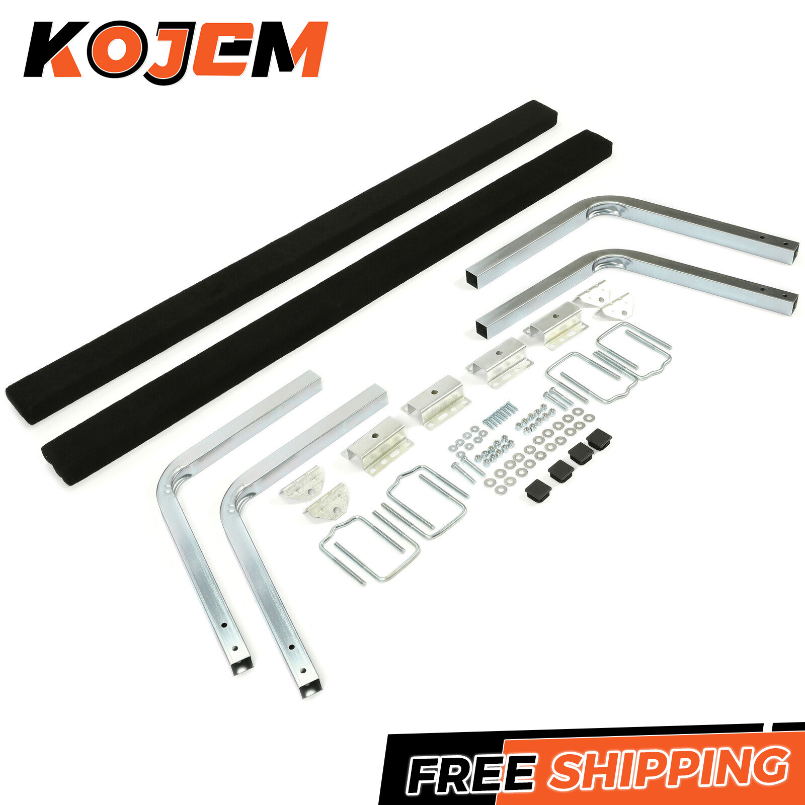 5′ Adjustable Boat Trailer Guide Bunk Board Bunkboard Guide-On Rails Zinc-Plated
