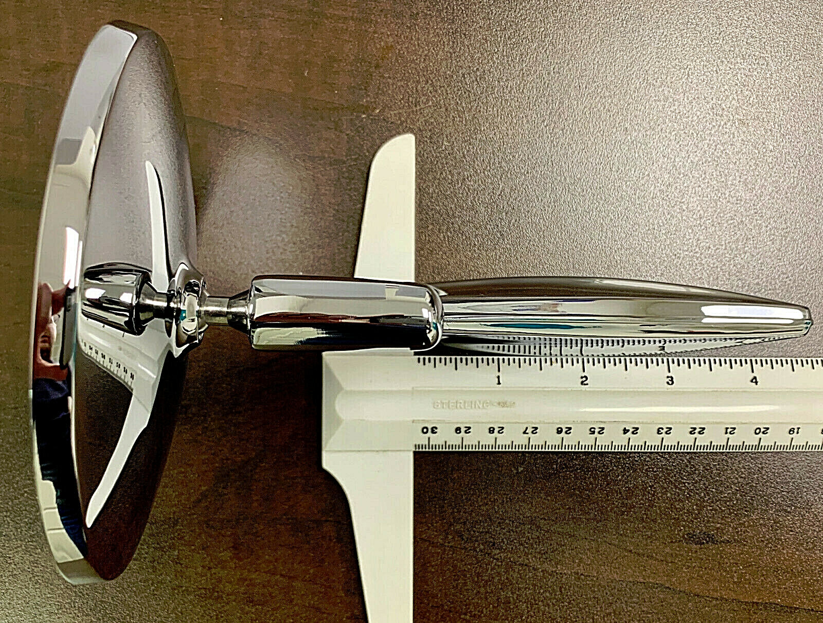 Round Rearview Mirror with Ribbed Base 66-69 Nova Camaro Firebird Chevelle