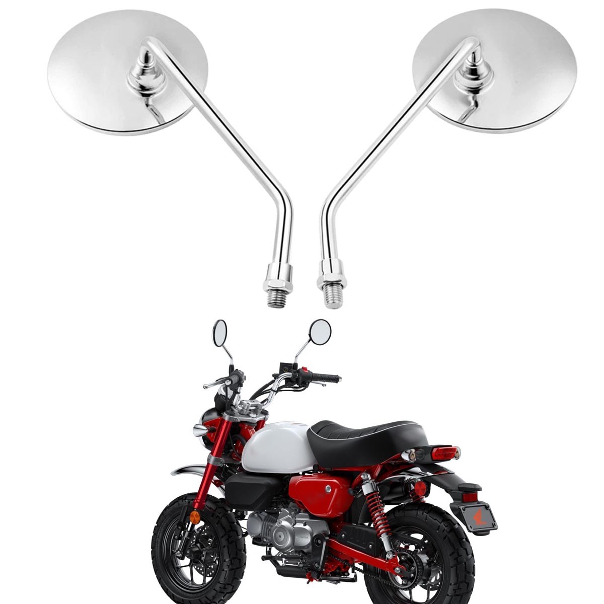 For Suzuki Hustler TS125 TS185 TS250 TS400 Motorcycle Round Rearview Mirrors