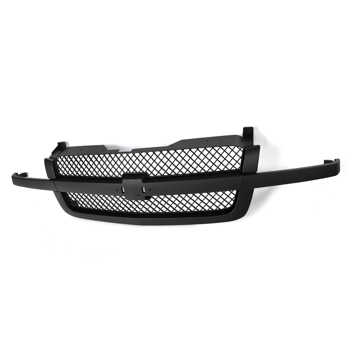 Matte Black Front Bumper Grille Assembly For 2003-2007 Chevrolet Silverado 1500