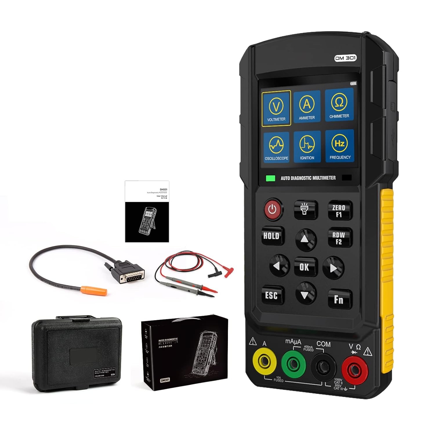 AUTOOL DM301 Digital Electrical Multimeter AC/DC Voltage Current Detector Kit US
