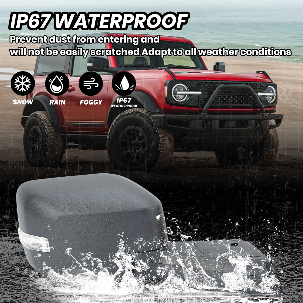 Right Passenger Side Heated Mirror Blind Spot Camera For Ford Bronco 2020 -2025