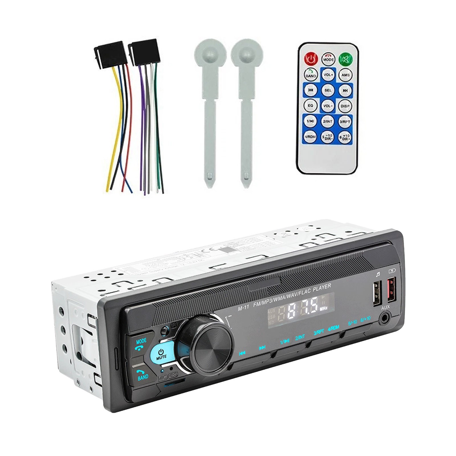 Single Din Car Radio Bluetooth 5.0 FM USB AUX MP3 Player App Control System