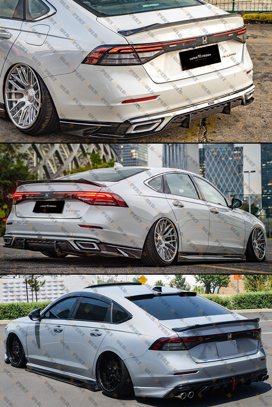 FOR 2023-25 HONDA ACCORD 11TH GEN YOFER GLOSSY BLACK HIGHKICK TRUNK SPOILER WING