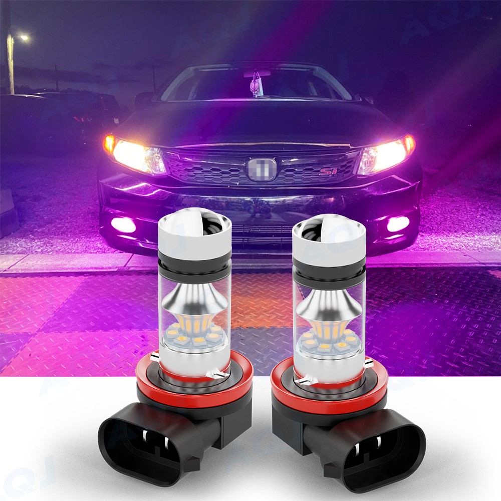 2X H8 H11 Pink Purple LED Fog Light Bulb For Acura TSX TL ILX MDX RDX RL RSX ZDX