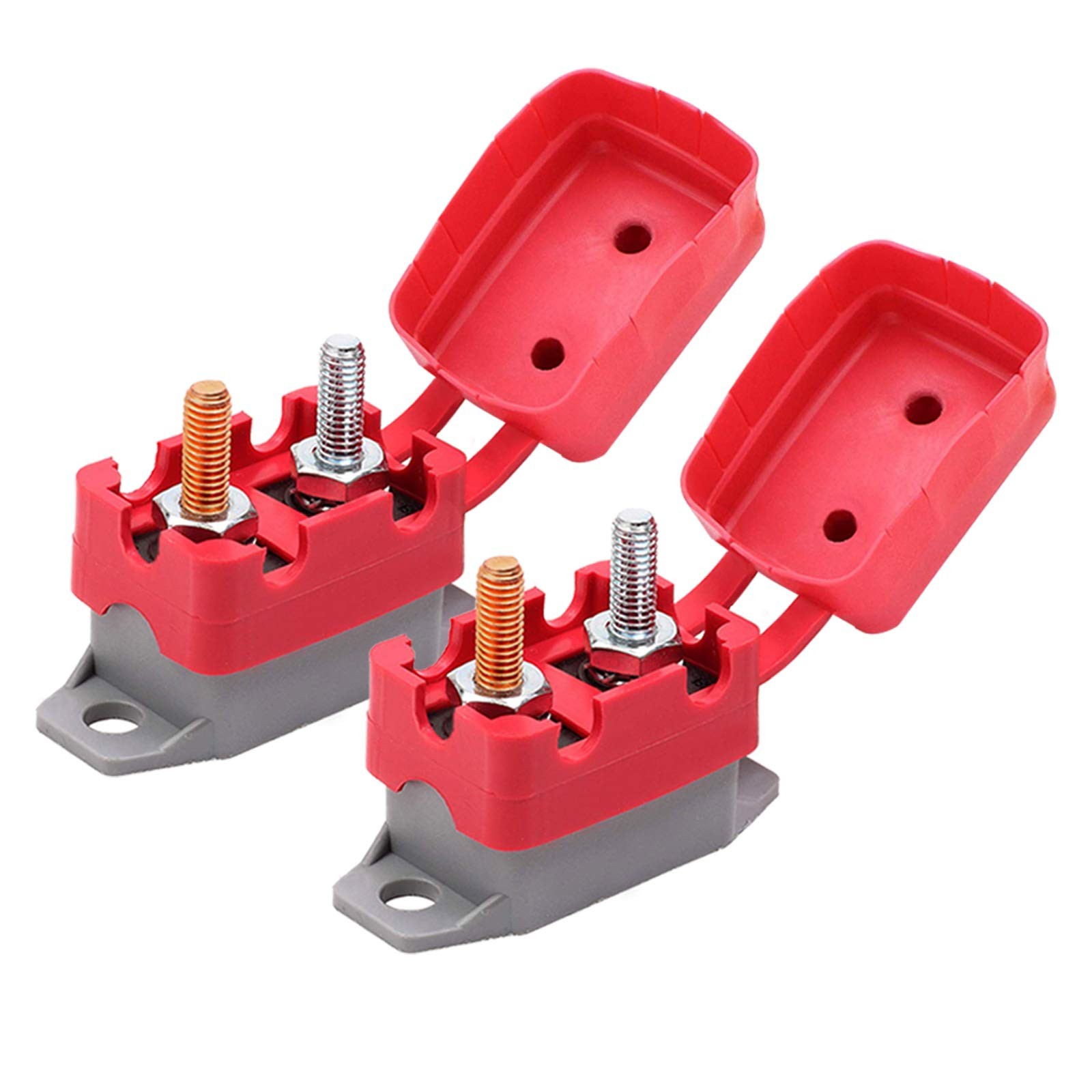 Ampper DC 12V – 24V Automatic Reset Circuit Breaker with Cover 30 Amp, 2 Pcs