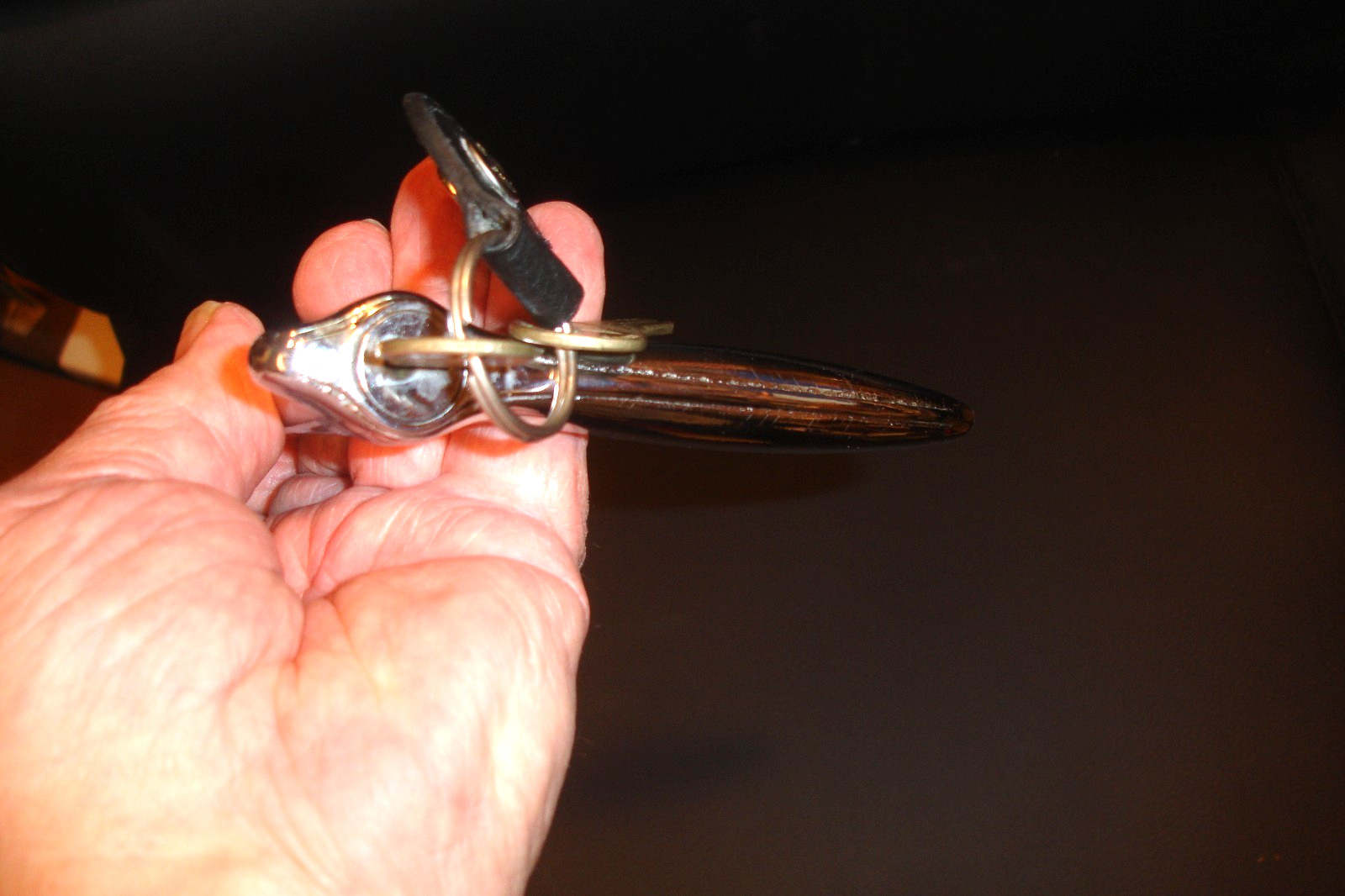 Newly chrome plated 1933 Oldsmobile locking door handle with two keys