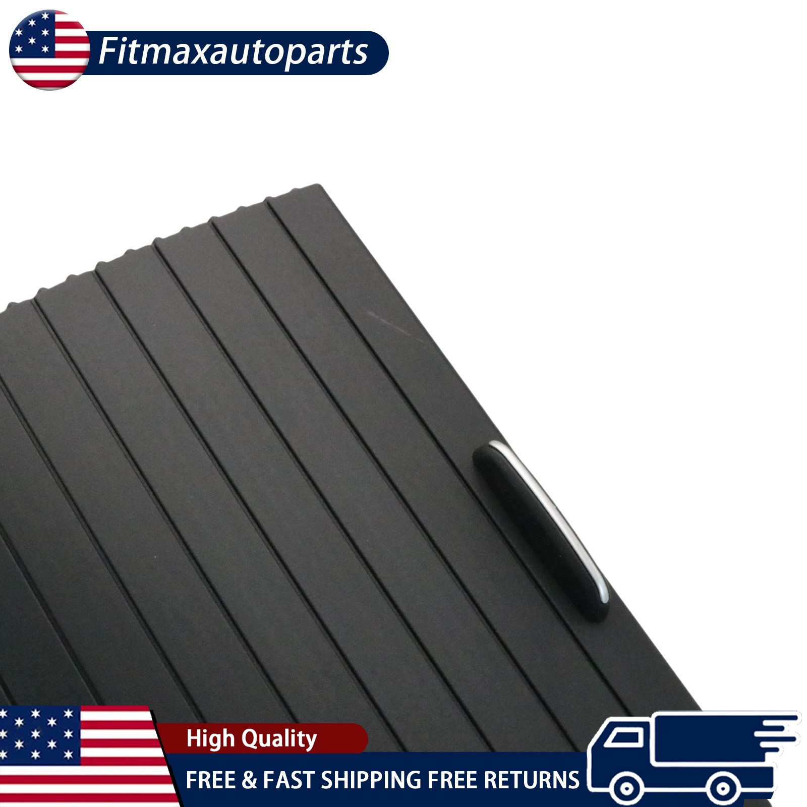 Console Cup Holder Tray Roller Blind Cover Black For Mercedes-Benz ML GL GLE GLS