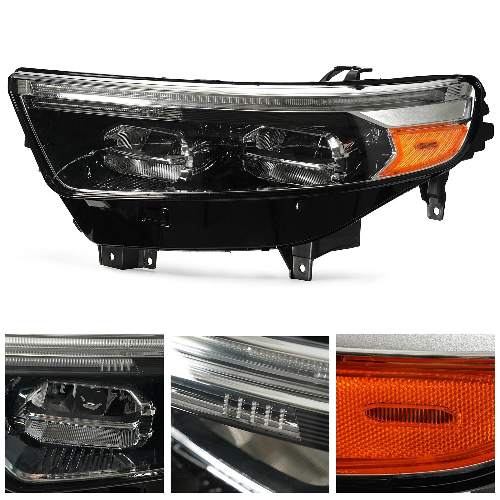 Full LED Headlight w/LED DRL For 2020-2024 Ford Explorer Driver Left Side Chrome
