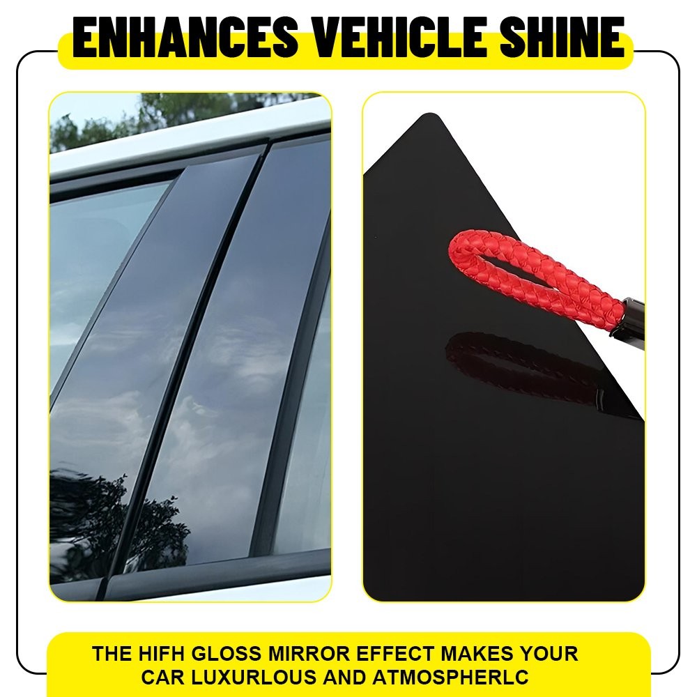 8x Black Pillar Posts Door Window Trim Cover For 2017-20 Hyundai Elantra 1~10X