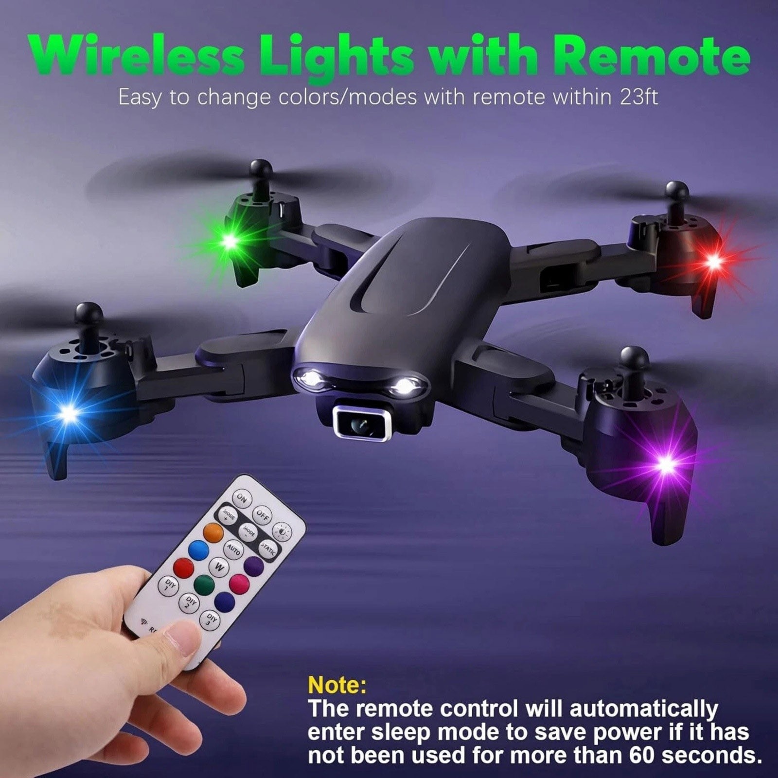 4Pcs Wireless LED Strobe Light IP65 Waterproof with Remote Control Flash Lights
