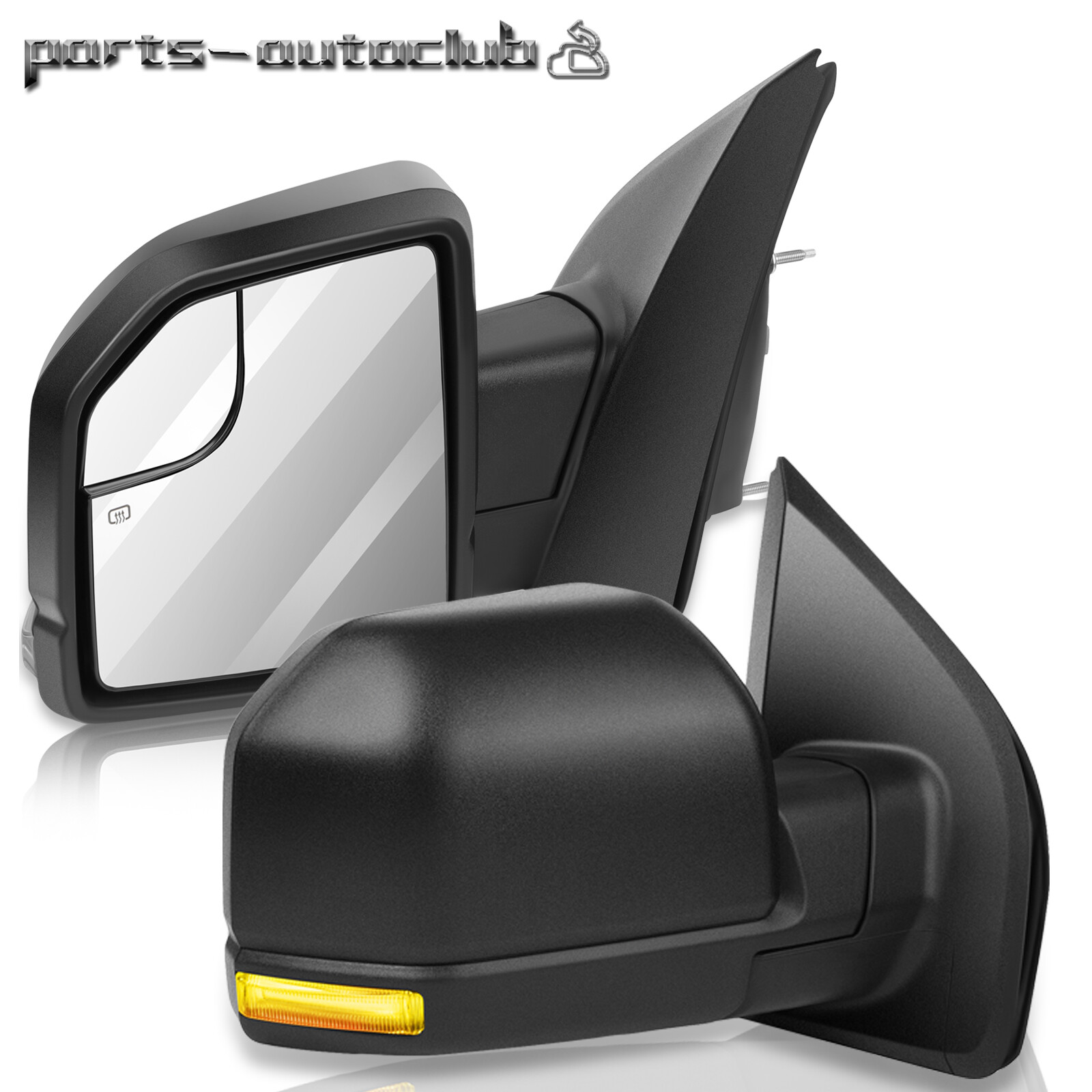 Power Heated Turn Signal light Tow Side Mirrors Pair For 2015-2020 Ford F-150