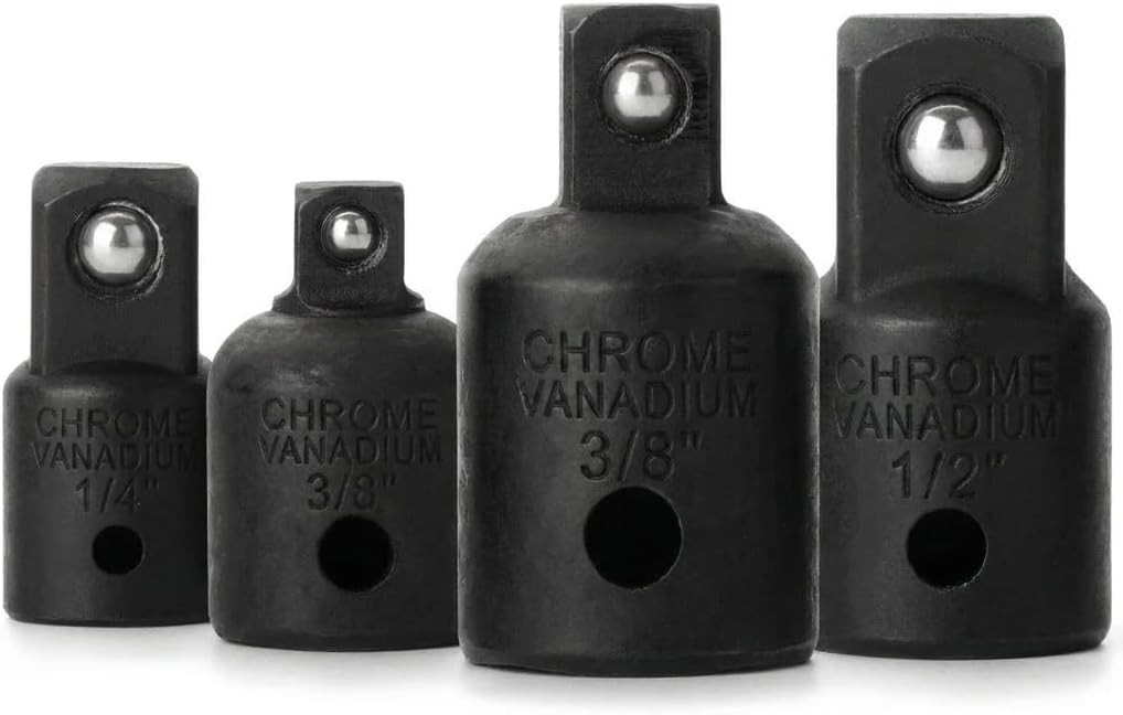 Bates 4-Piece Impact Socket Adapter & Reducer Set – Chrome Vanadium Steel