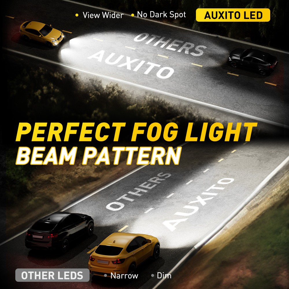 AUXITO 881 894 889 LED Fog Light Driving Bulb 36000LM 6000K White Super Bright