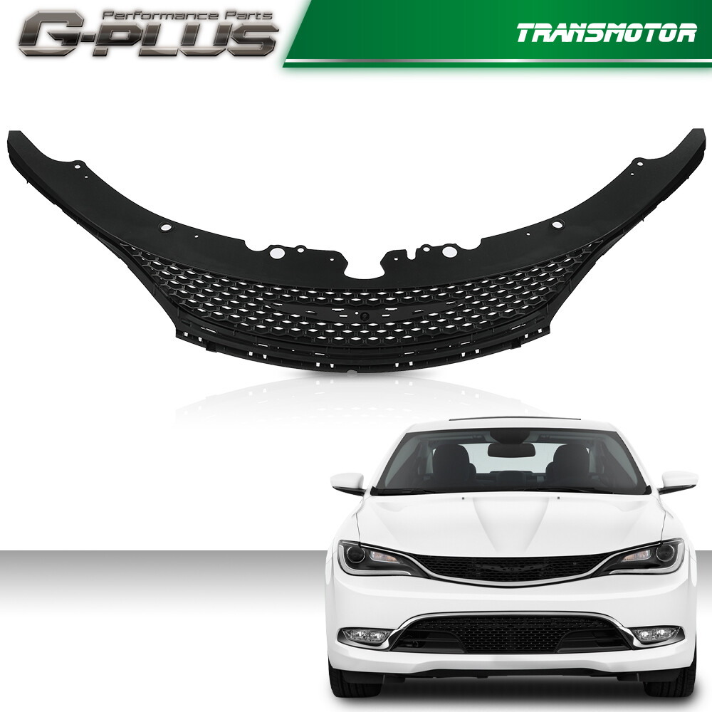 New Fit For 2015 2016 2017 Chrysler 200 Black Upper Grille Assembly 68103934AC