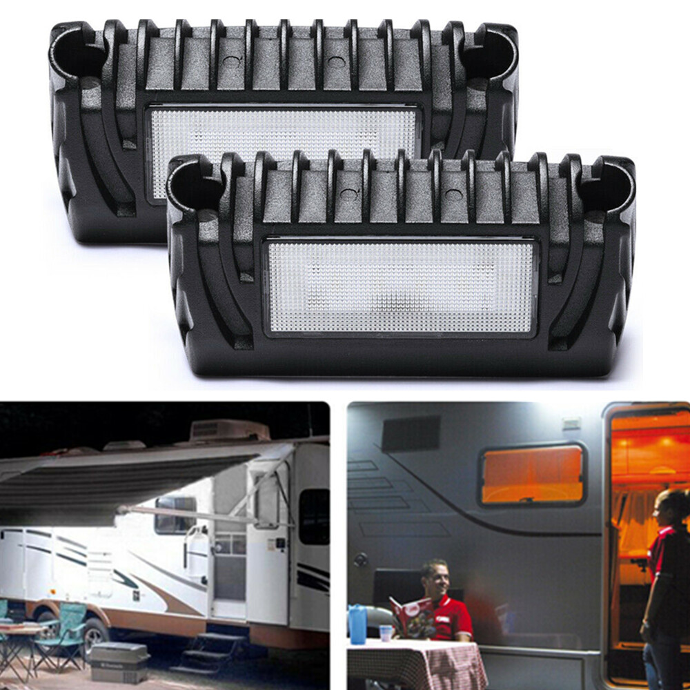 2x 1500LM LED Porch Light Awning Lamp Exterior Utility Light for Trailer Camp RV