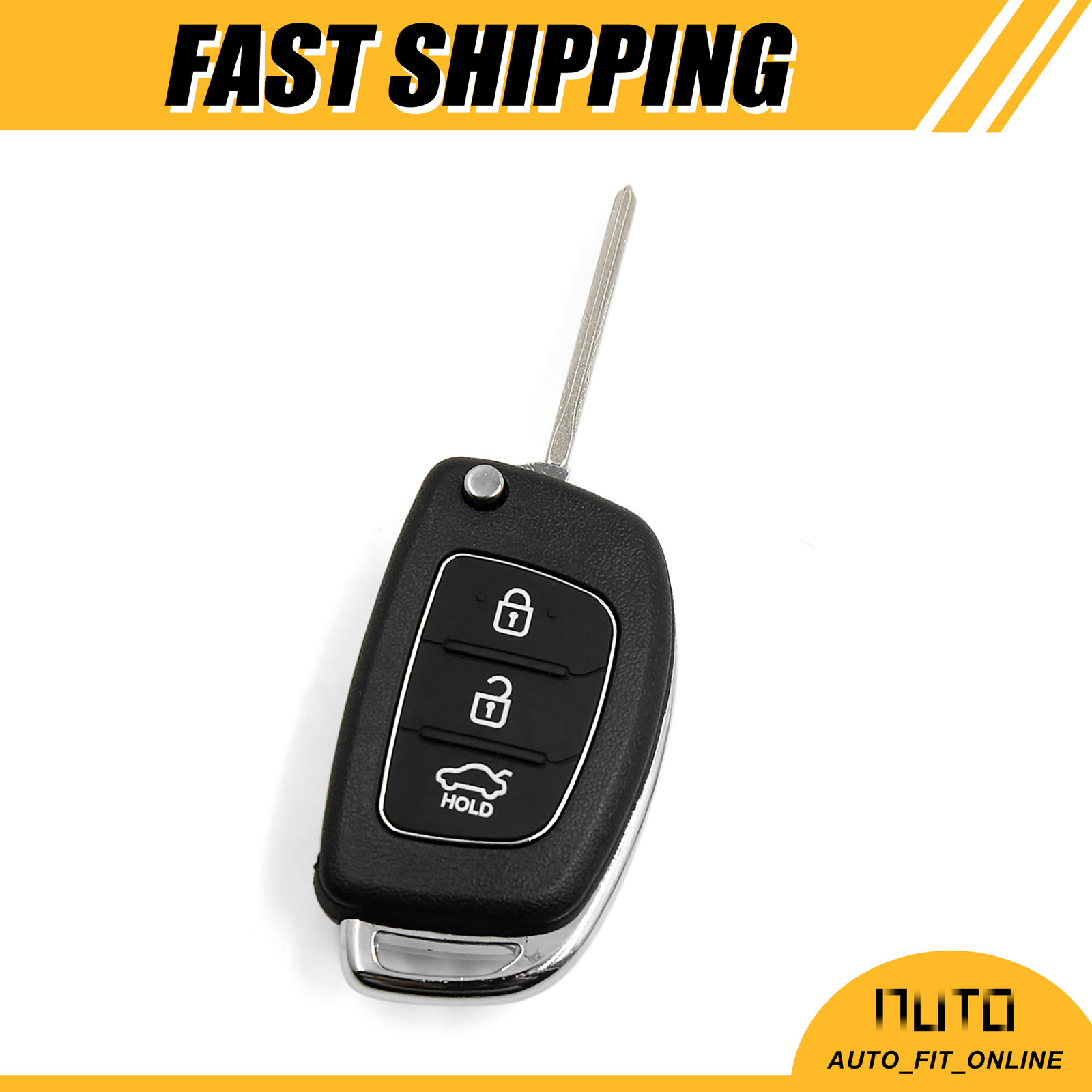 Car Replacement Key Fob Shell Case ONE Custom for Hyundai Santa Fe 3 Key Button