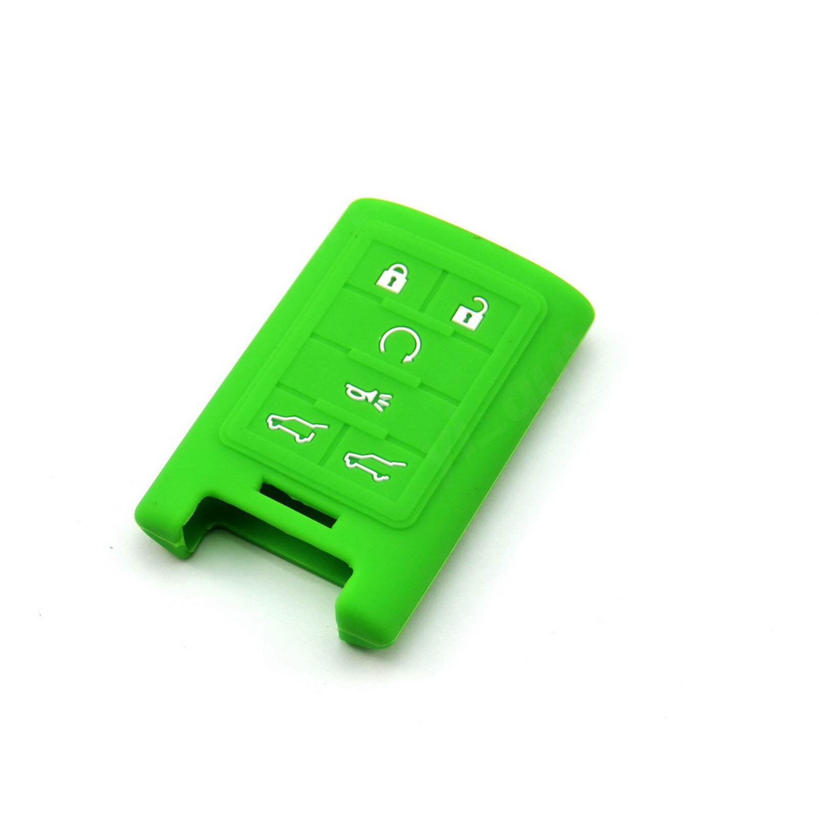 Green Silicone Case Cover For Cadillac Escalade Remote Smart Key 6 Button CAD6GR