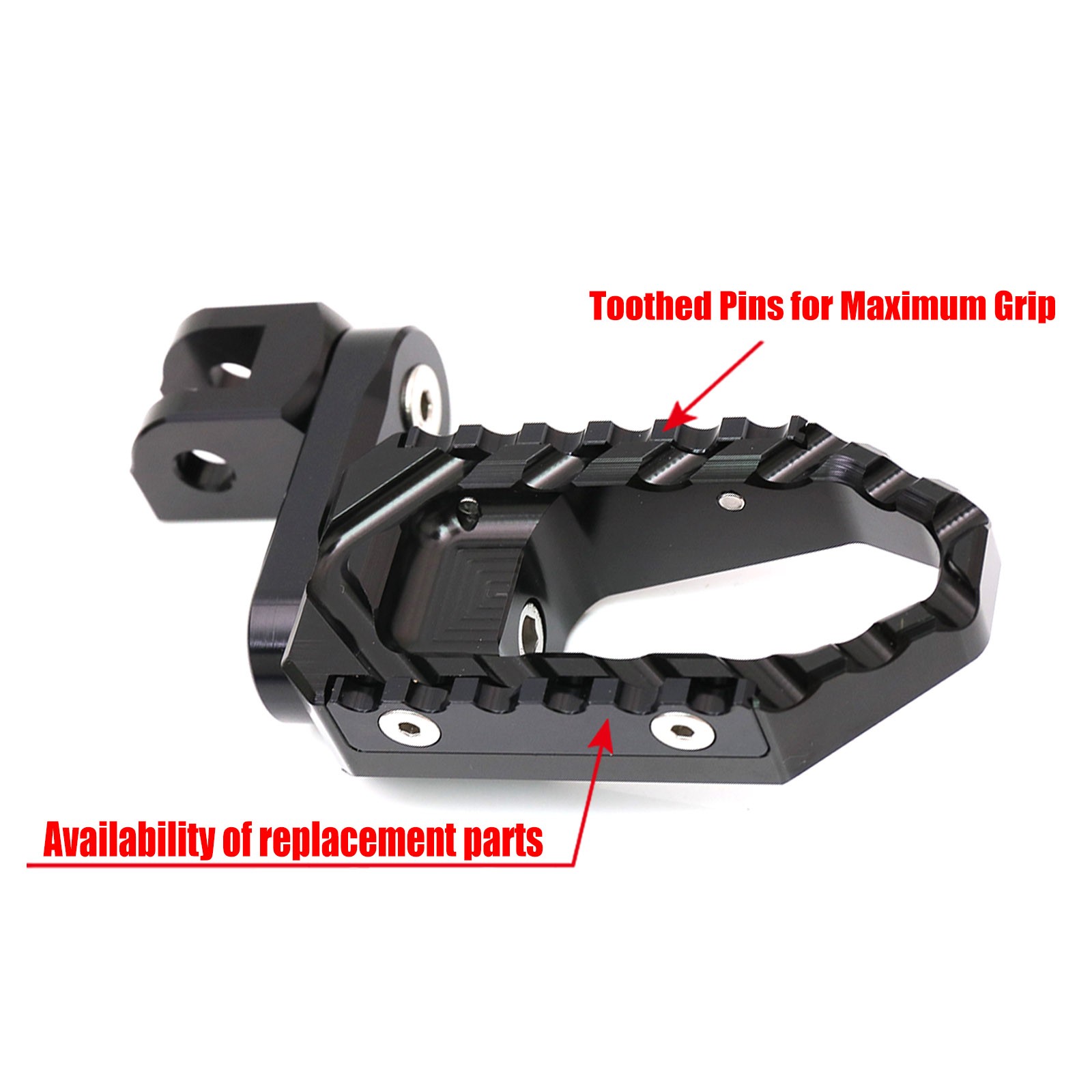 Black 1.5 in Extend Front Cruise Foot Pegs For Vmax 1700 09-11 12 13 14 15 16 17