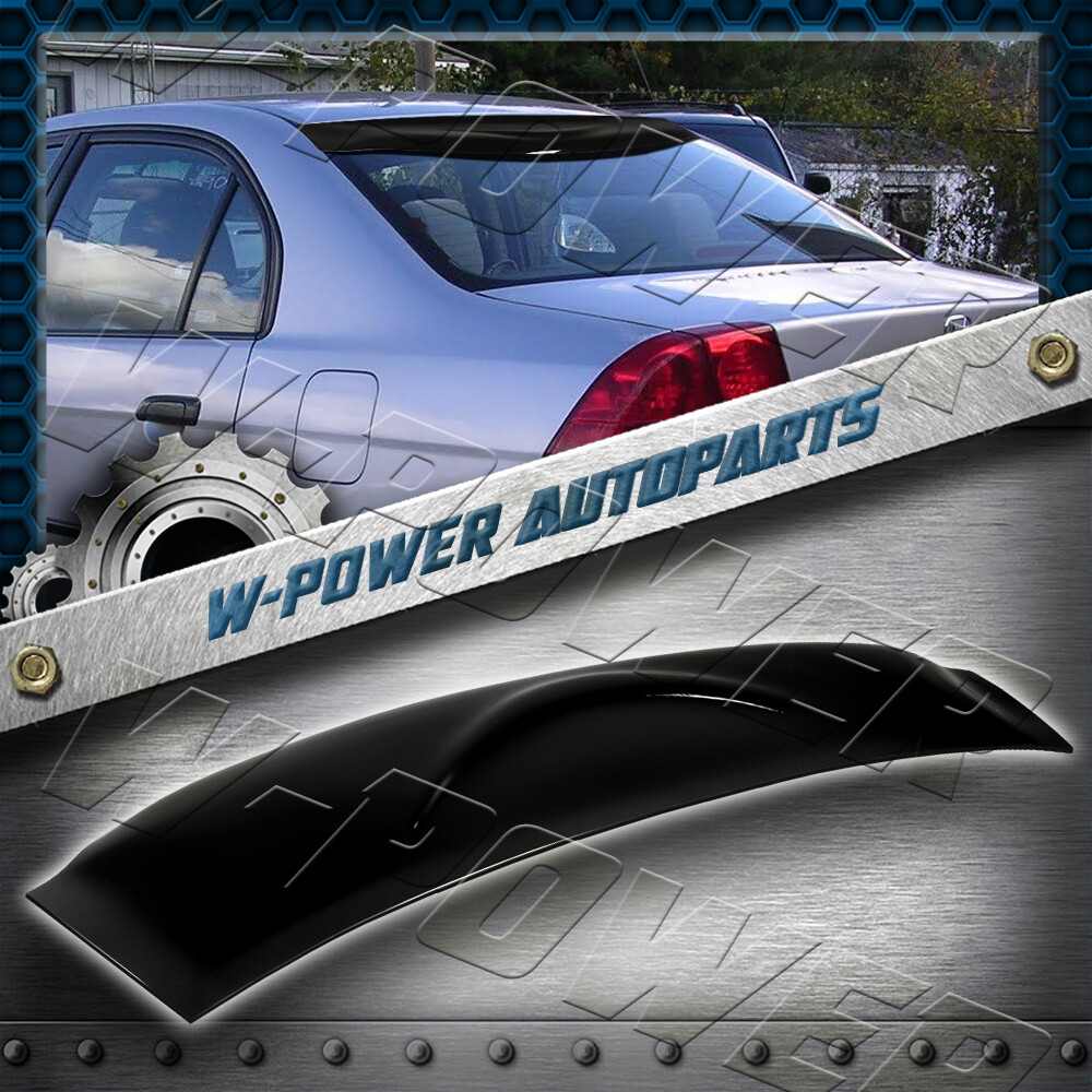 Black ABS For 2001-2005 Honda Civic 4DR Roof Window Deflect Spoiler Visor