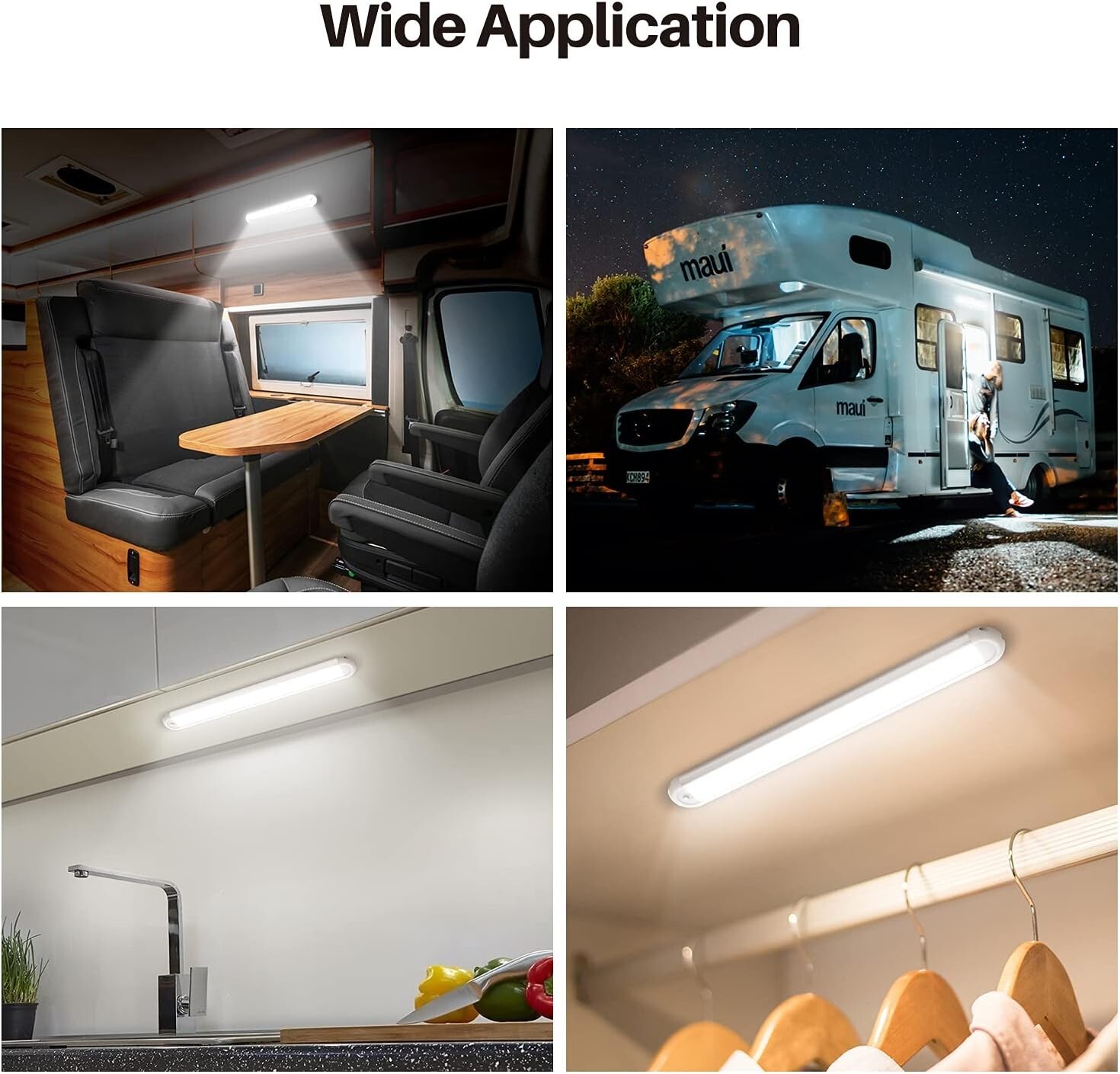 Barra de luces LED para interiores de 12 V, 120 LED, 1500 LM, 8 W, CC, 12 V, con